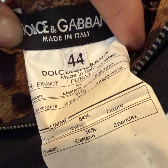 Dolce & Gabbana grey square neck virgin wool mini sheath dress Sz 44 US Sm/Med - Picture 3 of 12